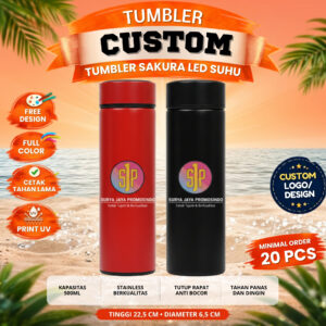 Custom Tumbler Sakura LED Suhu